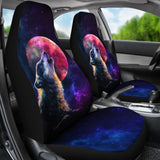 Amazing Galaxy Wolf And Red Moon Car Seat Covers 212203 - YourCarButBetter