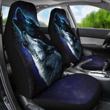 Amazing Galaxy Wolf And Star Car Seat Covers 212203 - YourCarButBetter