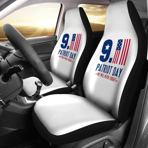 Amazing Gift Idea 09.11 Patriot Day We Will Never Forget Car Seat Covers 210305 - YourCarButBetter