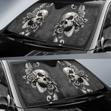 Amazing Gift Ideas Floral Skull Car Auto Sun Shades 210301 - YourCarButBetter