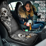 Amazing Gift Ideas Floral Skull Car Seat Covers Custom 1 210301 - YourCarButBetter