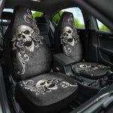 Amazing Gift Ideas Floral Skull Car Seat Covers Custom 1 210301 - YourCarButBetter