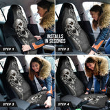 Amazing Gift Ideas Floral Skull Car Seat Covers Custom 1 210301 - YourCarButBetter