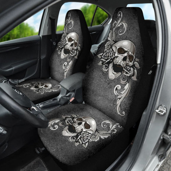 Amazing Gift Ideas Floral Skull Car Seat Covers Custom 2 210301 - YourCarButBetter