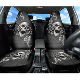 Amazing Gift Ideas Floral Skull Car Seat Covers Custom 2 210301 - YourCarButBetter