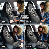 Amazing Gift Ideas Floral Skull Car Seat Covers Custom 2 210301 - YourCarButBetter