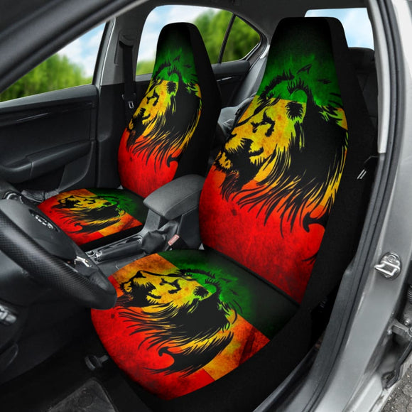 Amazing Gift Ideas Reggae Rasta Lion Car Seat Covers Custom 2 210301 - YourCarButBetter