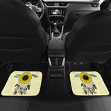 Amazing Gift Ideas Sunflower Native American Pattern Light Yellow Background Car Floor Mats 212204 - YourCarButBetter