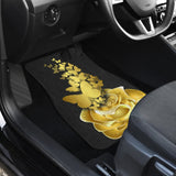 Amazing Golden Rose and Butterfly Car Floor Mats 210902 - YourCarButBetter