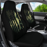 Amazing Green American Flag Car Seat Covers 211803 - YourCarButBetter