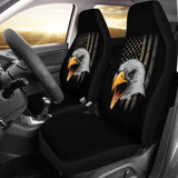 Amazing Green American Flag Custom Eagle Car Seat Covers 211803 - YourCarButBetter