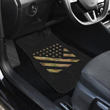 Amazing Green American Flag Stars And Stripes Car Floor Mats 211803 - YourCarButBetter