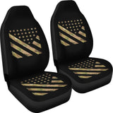 Amazing Green American Flag Stars And Stripes Car Seat Covers 211803 - YourCarButBetter