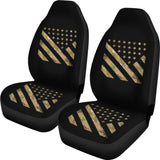 Amazing Green American Flag Stars And Stripes Car Seat Covers 211803 - YourCarButBetter