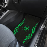 Amazing Green Biohazard Car Floor Mats 211401 - YourCarButBetter