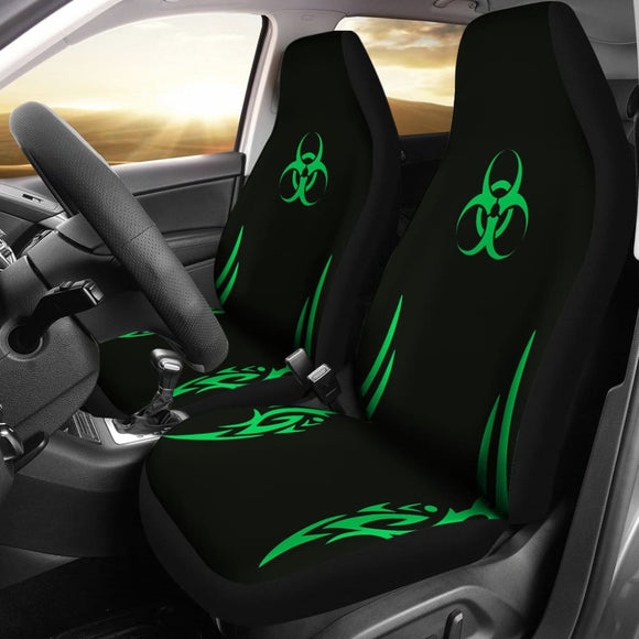 Amazing Green Biohazard Car Seat Covers 211401 - YourCarButBetter