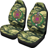 Amazing Green Camouflage Omega Psi Phi Car Seat Covers 211706 - YourCarButBetter