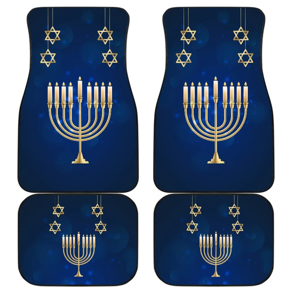 Amazing Hanukkah Pattern Print Car Floor Mats 210201 - YourCarButBetter