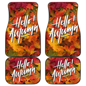 Amazing Hello Autumn Quote Car Floor Mats 210205 - YourCarButBetter