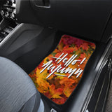 Amazing Hello Autumn Quote Car Floor Mats 210205 - YourCarButBetter