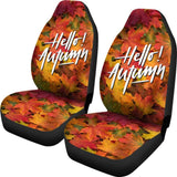 Amazing Hello Autumn Quote Car Seat Covers 210205 - YourCarButBetter