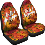 Amazing Hello Autumn Quote Car Seat Covers 210205 - YourCarButBetter