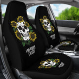 Amazing I Do What I Want Skull Sunflower Car Seat Covers 212004 - YourCarButBetter