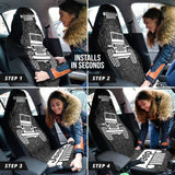 Amazing Jeep Offroad Gray White Asphalt Car Seat Covers Custom 1 211001 - YourCarButBetter
