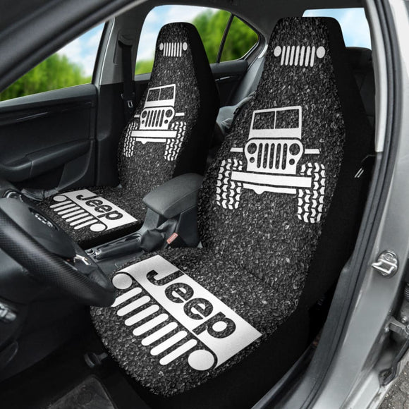 Amazing Jeep Offroad Gray White Asphalt Car Seat Covers Custom 2 211001 - YourCarButBetter