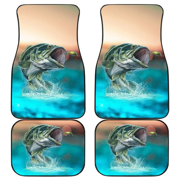 Amazing Largemouth Bass Fishing Car Floor Mats 210807 - YourCarButBetter