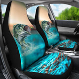Amazing Largemouth Bass Fishing Car Seat Covers 210807 - YourCarButBetter