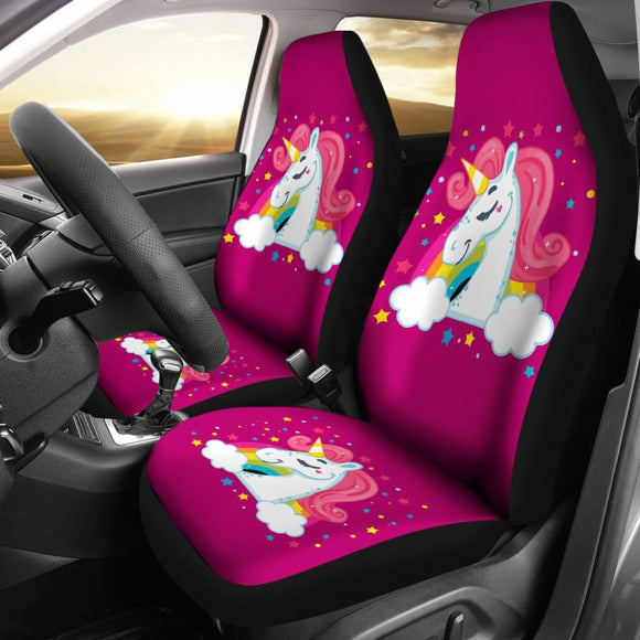 Amazing LGBT Unicorn Pink Themed Car Seats Covers 211204 - YourCarButBetter