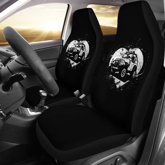 Amazing Love Heart Jeep Car Seat Covers 210507 - YourCarButBetter