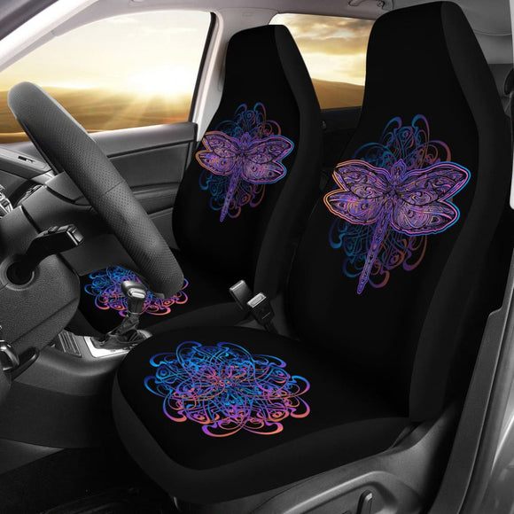 Amazing Mandala Dragonfly Car Seat Covers 213003 - YourCarButBetter