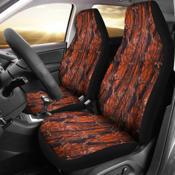 Amazing Orange Camouflage Car Seat Covers 210807 - YourCarButBetter