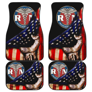 Amazing Patriot Nurse American Flag Car Floor Mats 211804 - YourCarButBetter