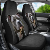 Amazing Pit Bull Dog Print Car Seat Covers 210802 - YourCarButBetter