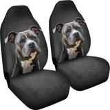 Amazing Pit Bull Dog Print Car Seat Covers 210802 - YourCarButBetter