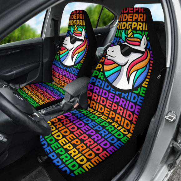 Amazing Pride LGBT Unicorn Car Seat Covers 210201 - YourCarButBetter