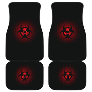 Amazing Red Alert Biohazard Car Floor Mats 211401 - YourCarButBetter