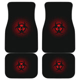 Amazing Red Alert Biohazard Car Floor Mats 211401 - YourCarButBetter