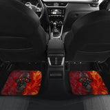 Amazing Red Fire Music Headphone Gothic Skull Car Floor Mats 211804 - YourCarButBetter