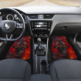 Amazing Red Fire Music Headphone Gothic Skull Car Floor Mats 211804 - YourCarButBetter