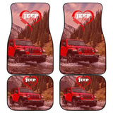 Amazing Red Jeep Girl Car Floor Mats 211703 - YourCarButBetter