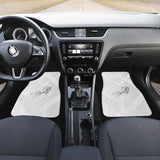 Amazing Shine Silver Horse Mustang Custom Metallic Style Printed Car Floor Mats 211407 - YourCarButBetter