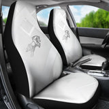 Amazing Shine Silver Horse Mustang Custom Metallic Style Printed Car Seat Covers 211407 - YourCarButBetter