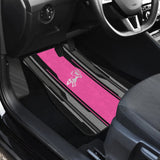 Amazing Silver Pink Horse Mustang Custom Metallic Style Printed Car Floor Mats 211901 - YourCarButBetter