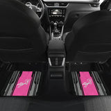 Amazing Silver Pink Horse Mustang Custom Metallic Style Printed Car Floor Mats 211901 - YourCarButBetter