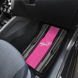 Amazing Silver Pink Horse Mustang Custom Metallic Style Printed Car Floor Mats 211901 - YourCarButBetter