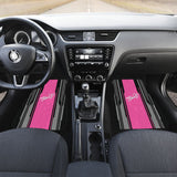 Amazing Silver Pink Horse Mustang Custom Metallic Style Printed Car Floor Mats 211901 - YourCarButBetter